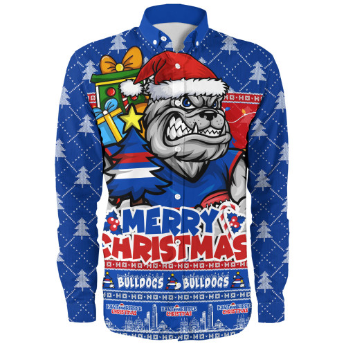 Western Bulldogs Long Sleeve Shirt Festive Holiday Merry Christmas Vibe