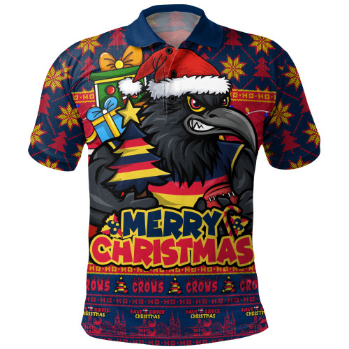 Adelaide Crows Polo Shirt Festive Holiday Merry Christmas Vibe