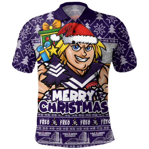 Fremantle Polo Shirt Festive Holiday Merry Christmas Vibe