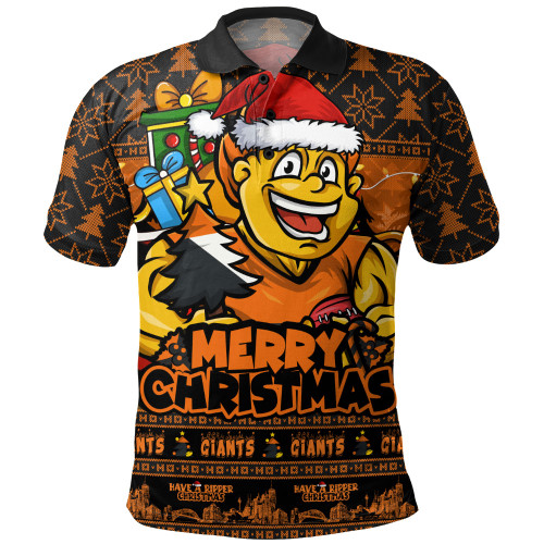 GWS GIANTS Polo Shirt Festive Holiday Merry Christmas Vibe