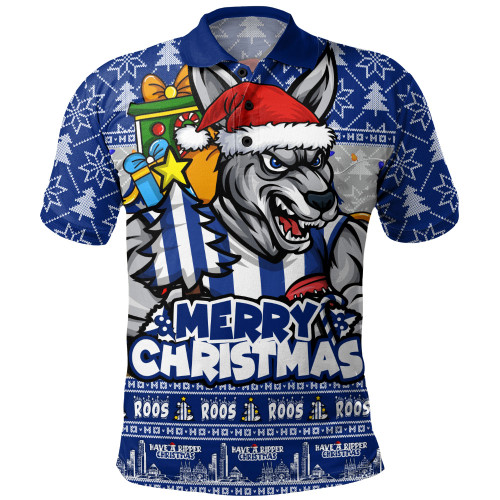 North Melbourne Polo Shirt Festive Holiday Merry Christmas Vibe