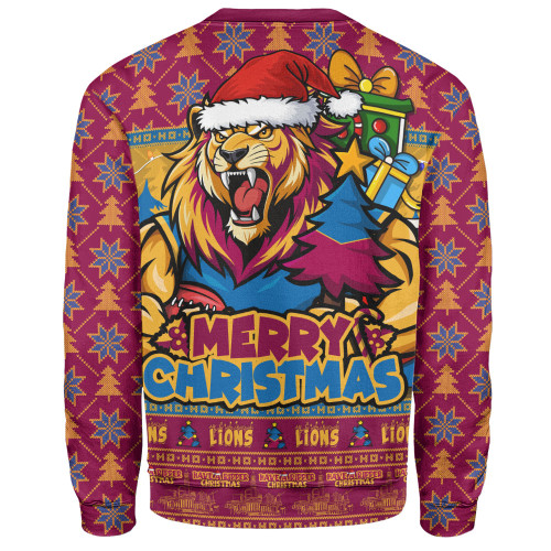 Brisbane Lions Sweatshirt Festive Holiday Merry Christmas Vibe
