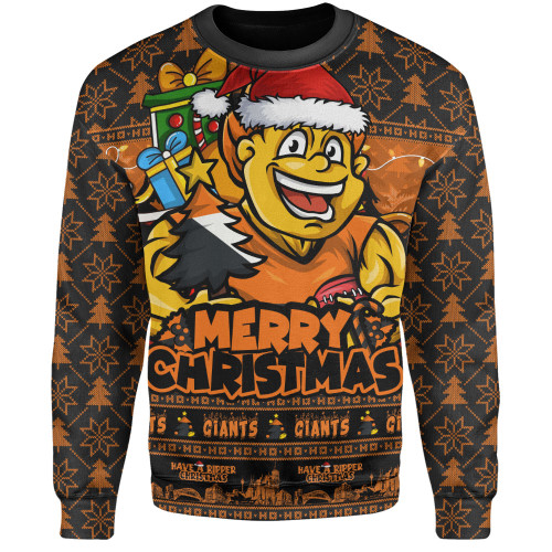 GWS GIANTS Sweatshirt Festive Holiday Merry Christmas Vibe