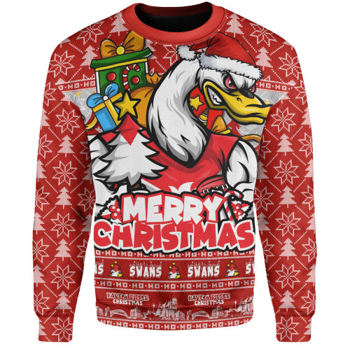 Sydney Swans Sweatshirt Festive Holiday Merry Christmas Vibe