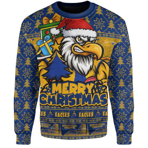 West Coast Eagles Sweatshirt Festive Holiday Merry Christmas Vibe