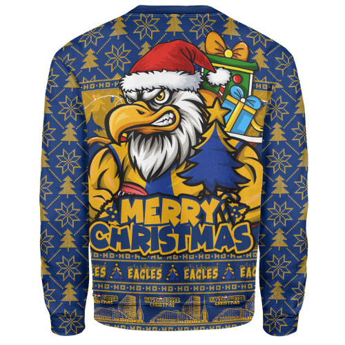 West Coast Eagles Sweatshirt Festive Holiday Merry Christmas Vibe