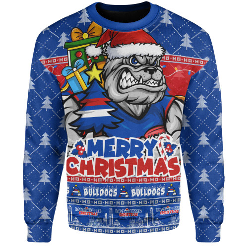 Western Bulldogs Sweatshirt Festive Holiday Merry Christmas Vibe