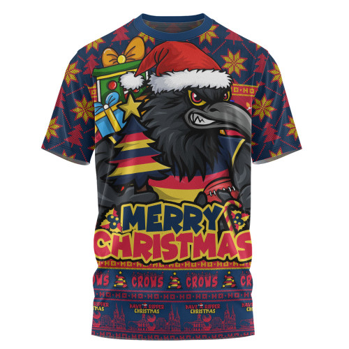 Adelaide Crows T-Shirt Festive Holiday Merry Christmas Vibe