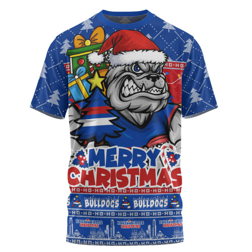 Western Bulldogs T-Shirt Festive Holiday Merry Christmas Vibe