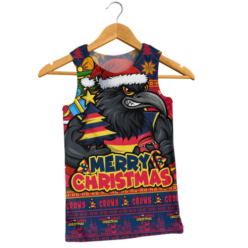 Adelaide Crows Men Singlet Festive Holiday Merry Christmas Vibe