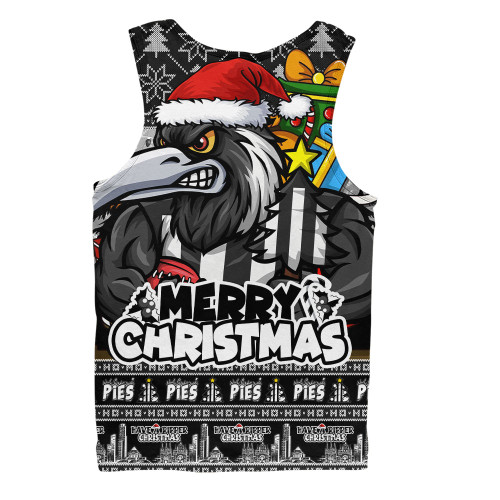 Collingwood Men Singlet Festive Holiday Merry Christmas Vibe