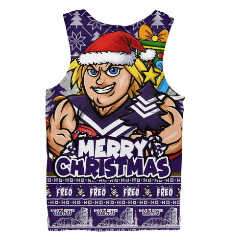 Fremantle Men Singlet Festive Holiday Merry Christmas Vibe