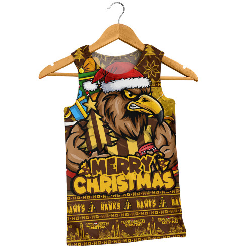 Hawthorn Men Singlet Festive Holiday Merry Christmas Vibe