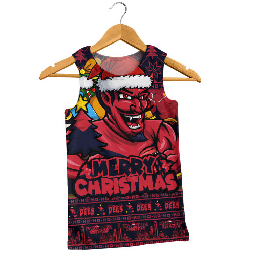 Melbourne Men Singlet Festive Holiday Merry Christmas Vibe