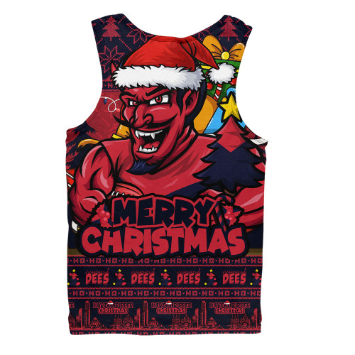 Melbourne Men Singlet Festive Holiday Merry Christmas Vibe