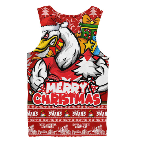 Sydney Swans Men Singlet Festive Holiday Merry Christmas Vibe