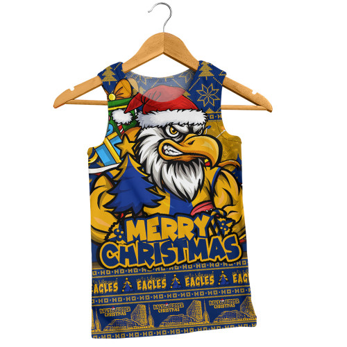 West Coast Eagles Men Singlet Festive Holiday Merry Christmas Vibe