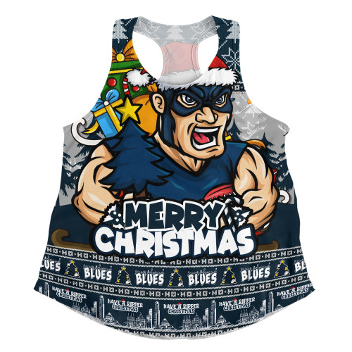 Carlton Women Racerback Singlet Festive Holiday Merry Christmas Vibe