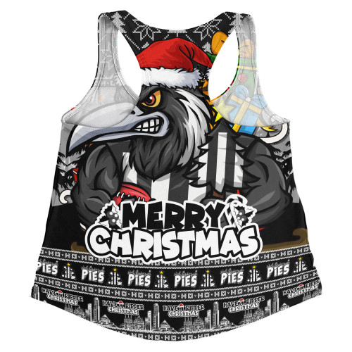 Collingwood Women Racerback Singlet Festive Holiday Merry Christmas Vibe