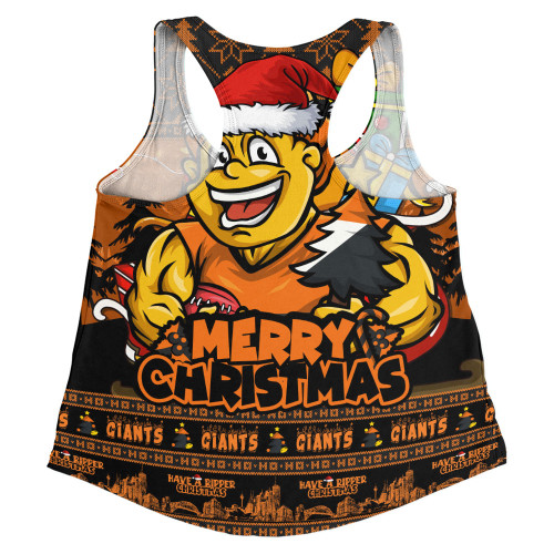 GWS GIANTS Women Racerback Singlet Festive Holiday Merry Christmas Vibe