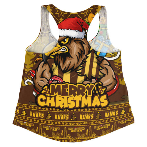 Hawthorn Women Racerback Singlet Festive Holiday Merry Christmas Vibe