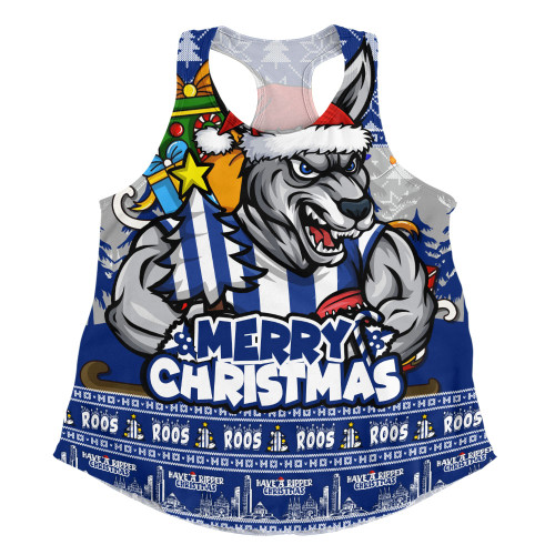 North Melbourne Women Racerback Singlet Festive Holiday Merry Christmas Vibe