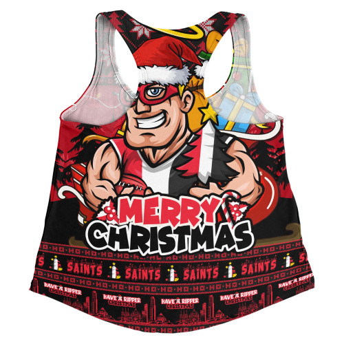 St Kilda Women Racerback Singlet Festive Holiday Merry Christmas Vibe