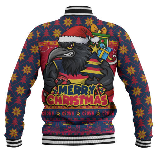 Adelaide Crows Baseball Jacket Festive Holiday Merry Christmas Vibe
