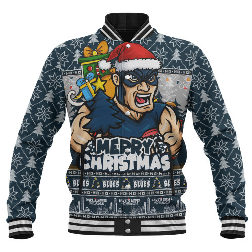 Carlton Baseball Jacket Festive Holiday Merry Christmas Vibe