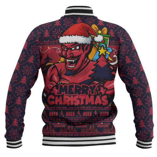 Melbourne Baseball Jacket Festive Holiday Merry Christmas Vibe