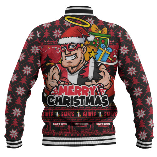 St Kilda Baseball Jacket Festive Holiday Merry Christmas Vibe