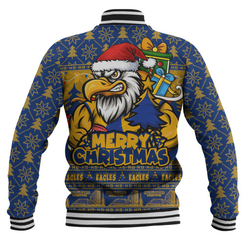 West Coast Eagles Baseball Jacket Festive Holiday Merry Christmas Vibe