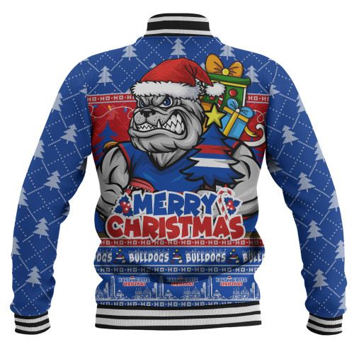 Western Bulldogs Baseball Jacket Festive Holiday Merry Christmas Vibe