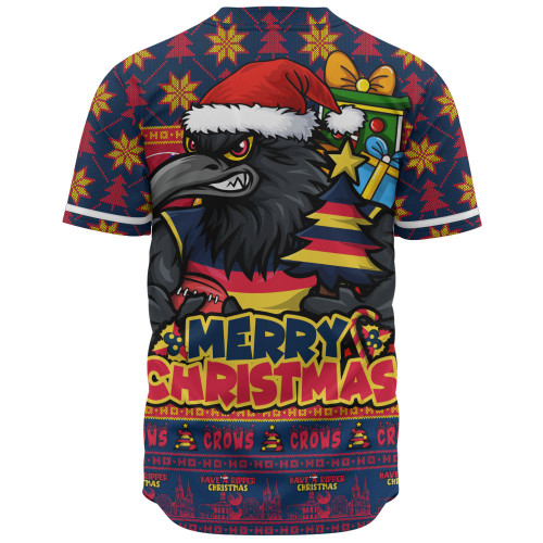 Adelaide Crows Baseball Shirt Festive Holiday Merry Christmas Vibe
