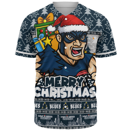 Carlton Baseball Shirt Festive Holiday Merry Christmas Vibe