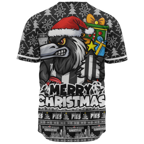 Collingwood Baseball Shirt Festive Holiday Merry Christmas Vibe