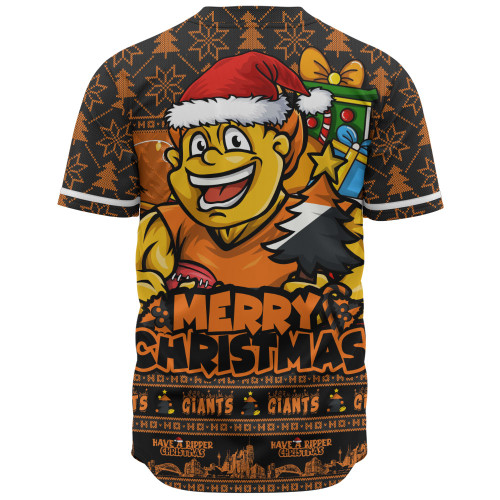 GWS GIANTS Baseball Shirt Festive Holiday Merry Christmas Vibe