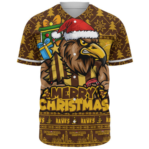 Hawthorn Baseball Shirt Festive Holiday Merry Christmas Vibe