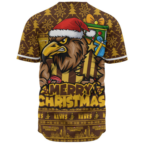 Hawthorn Baseball Shirt Festive Holiday Merry Christmas Vibe