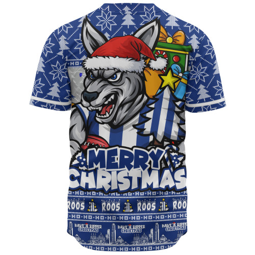 North Melbourne Baseball Shirt Festive Holiday Merry Christmas Vibe