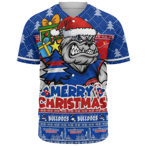 Western Bulldogs Baseball Shirt Festive Holiday Merry Christmas Vibe