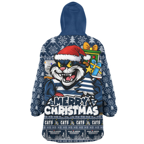 Geelong Cats Snug Hoodie Festive Holiday Merry Christmas Vibe