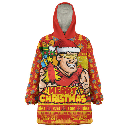 Gold Coast SUNS Snug Hoodie Festive Holiday Merry Christmas Vibe