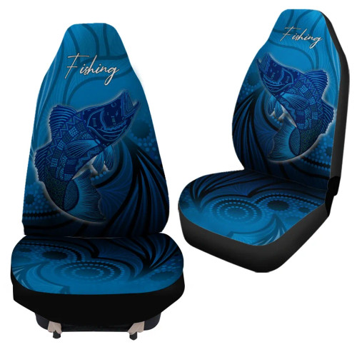 Australia Aboriginal Car Seat Covers - Fish Dreaming Paintings