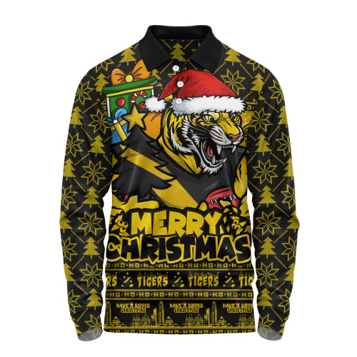 Richmond Long Sleeve Polo Shirt Festive Holiday Merry Christmas Vibe