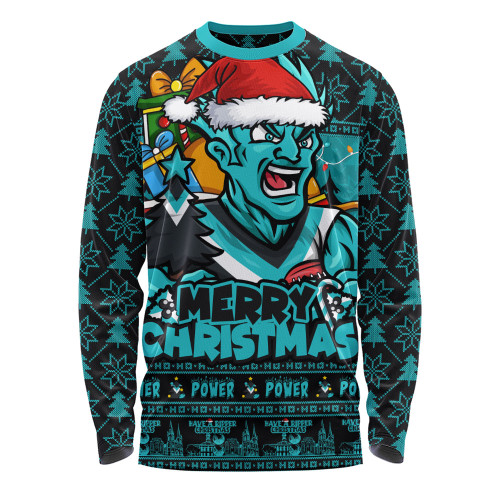 Port Adelaide Long Sleeve T-shirt Festive Holiday Merry Christmas Vibe