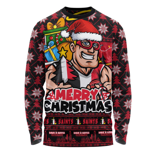 St Kilda Long Sleeve T-shirt Festive Holiday Merry Christmas Vibe