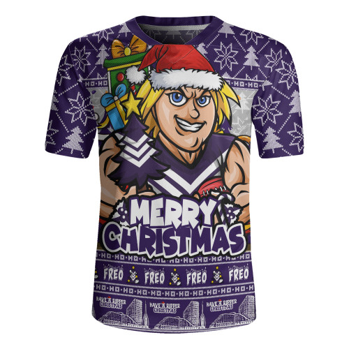 Fremantle Rugby Jersey Festive Holiday Merry Christmas Vibe