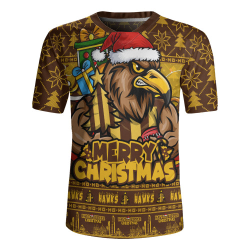Hawthorn Rugby Jersey Festive Holiday Merry Christmas Vibe