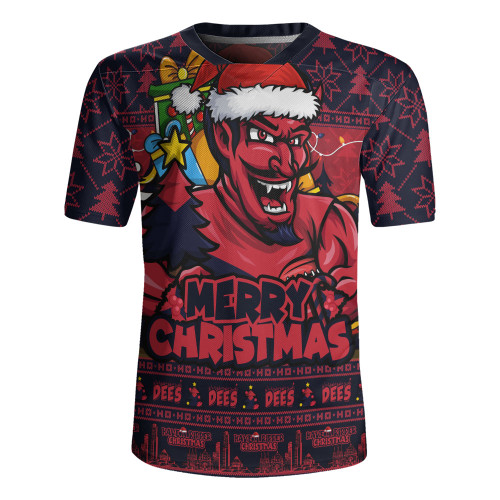 Melbourne Rugby Jersey Festive Holiday Merry Christmas Vibe